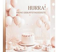HURRA! Meine Geburtstagsgäste - Kreatives Gästebuch für Kindergeburtstag (1-7 Jahre): Erinnerungsbuch mit 189 Seiten für 15 Gäste | Platz für Fotos, Sticker & Einträge | 22 x22 cm Softcover