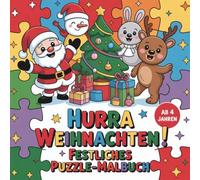 Hurra Weihnachten- Festliches Puzzel- Malbuch