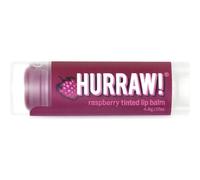 Hurraw! Balsamo per labbra con colore lampone: biologico, vegano certificato, crudeltà animale e glutine. Ingredienti 100% naturali senza OGM. Senza cera d'ape, Karité, soia e olio di palma.