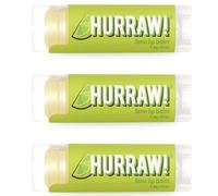 Hurraw! Balsamo Labbra Lime, Confezione da 3: Biologico, Vegano Certificato, Cruelty Free e Gluten Free. Ingredienti 100% naturali. Senza api, soia o palma. Fabbricato negli Usa.