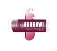 Hurraw! Balsamo per labbra con colore lampone: biologico, vegano certificato, crudeltà animale e glutine. Ingredienti 100% naturali senza OGM. Senza cera d'ape, Karité, soia e olio di palma.