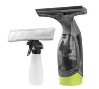 Hurricane ClearVac - Detergente per finestre, ricaricabile, con 30 minuti di autonomia, grande lavavetri e flacone spray di alta qualità con panno in microfibra, per finestre, schermi doccia
