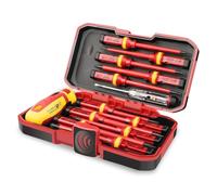 HURRICANE Set di cacciaviti per elettricisti isolati da 1000 V, All-in-One Premium Professional 13 pezzi CR-V magnetico Phillips con intaglio Pozidriv Torx Cacciavite