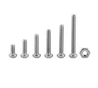 HURRISE 230 Pezzi M2 Viti in Acciaio Inossidabile SS304 Bulloni Testa del Pulsante della Presa Esagonale e Kit di Assortimento di Dadi per la Comunicazione dell'ufficio Assemblaggio