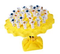 HURRISE Bilancia Tree Game Toy, Plastic Puzzle Earch Educational Interactive Balance Board Game con più modalità di Gioco per l'interazione del Figlio Genitore (Giallo grande)