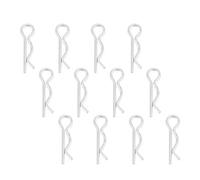 HURRISE Clamp/Holder per Perno di Gancio, 50pcs R Clamp/Holder per Spilli Mantenimento, Perni a Spillo di Bloccaggio Pin a Molla Pin per Spillo di Ferro Zincato