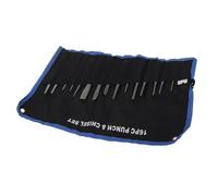 HURRISE Set di Punzoni, Set di Meccanici 16 Pezzi e di Scalpelli Pin Center Aiuson Center Punch Cupsel con Busta di Stoccaggio per Lavorare con Legno, Metallo, Automobile