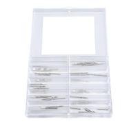 HURRISE Set di Strumenti per la Riparazione dello Stelo di Carica Dell'Orologio da 54 Pezzi, Kit di Accessori Universali in Acciaio Inossidabile per Modelli di Movimento Multipli,
