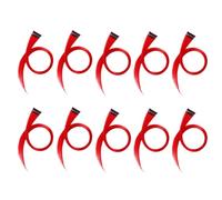 Hurromy 10 extension per capelli con riflessi , per ragazze, lunghi e lisci, regolabili, per capelli sintetici, rossi, 3,2 x 55 cm, meticoloso