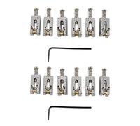 Hurromy 12 Tremolo Ponte Rotolare Con Chiave Per Strat Chitarra Elettrica Colore Cromo
