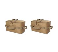 Hurromy 2 x Borsa portaoggetti per fornello a gas da all'aperto, contenitore per fornello a gas, borsa da picnic, organizer per utensili da cucina, cachi