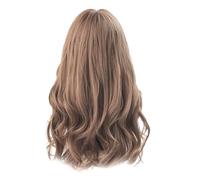 Hurromy 24 pollici 13 x 4 Parrucche sintetiche per uso quotidiano fino a corto per donne nere e bianche Cosplay capelli in fibre naturali - Parrucca ondulata