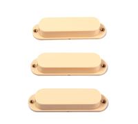 Hurromy 3 pezzi crema foro chiuso single coil pick-up cover per chitarra elettrica stile Strat