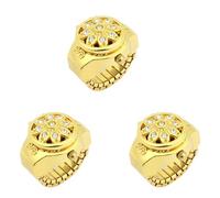 Hurromy 3X Quadrante Rotondo Decorazione Fiore di Bracciale Orologio per , ,