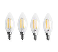 Hurromy 4X Dimmable E12 4W COB Candela LED Lampadina Lampada 10 x 3,5 cm