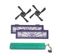 Hurromy 5 pezzi/ filtro Hepa + laterale + batteria 4500mAh 12V Ni-Cleaner batteria per aspirapolvere D70E D75 D80 D85