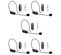 Hurromy 5X UHF Microfono Libero Portatile 2 in 1 Volume Amplificatore Microfono Cuffie Professionali per l'Educazione Vocale