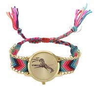 Hurromy Giraffe National Wind Design Orologio da polso con cinturino intrecciato fai da te per colore 10#, 10#, 10 #