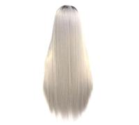 Hurromy Parrucca sintetica da 18 pollici, parrucche dei capelli , parrucche dritte in pizzo per le donne