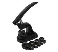 Hurromy Set di strumenti per riparazione orologi da scrivania in plastica, ricambio batteria, dispositivo tappatura ha 12 matrici, nero, Nero