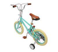 Hurrylying Bicicletta per bambini 14 pollici bambini bicicletta aiuto pneumatici 3-4 anni ragazzi e ragazze regolabile in altezza allenamento di guida Introduzione freni verde