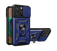 HURTEL Antiurto, con protezione dello schermo, in TPU, PC COVER per Apple iPhone 15 Pro, Blu
