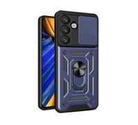 HURTEL Hybrid Armor CamShield CUSTODIA PROTETTIVA PER SMARTPHONE per Samsung Universale, Blu