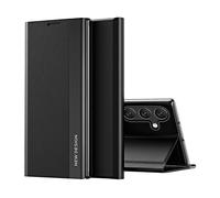 HURTEL Sleep Pro CUSTODIA A LIBRO per Samsung Galaxy S25, Nero