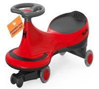 Hurtle Macchina per Bambini Cavalcabile a Movimento Oscillante, senza Pedali né Batterie, Ideale per Primi Passi per Bambini, Giochi per Bambini, Uso Interno ed Esterno, Rosso