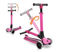 Hurtle Monopattino a 3 Ruote, Monopattino Bambino e Bambina da 3 Anni, Monopattino a Spinta, Monopattino in Altezza a Tre, Scooter per Bambini con Ruote Bianche a LED