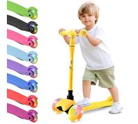 Hurtle Monopattino Bambino e Bambina a 3 Ruote, Scooter per Bambini e Bambine con Luci LED, Altezza Regolabile 64-71 cm, Antiscivolo, per Interno/Esterno, Età 2-5 Anni