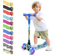 Hurtle Monopattino Mini Kickboard per Bambini - Altezza Regolabile da 63 a 71 cm, Leggero a 3 Ruote con Ruote LED Luminose, Antiscivolo, per Interno/Esterno, per Età 2-5 Anni