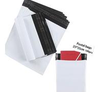 huruirui 100pezzi 25x35cm Buste per Spedizioni B4 Buste Plastica Pacchi per Spedizioni Vinted Autoadesive Anti-Manomissione Impermeabile Sacchetti Spedizione per l'imballaggio Bianco