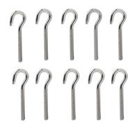 huruirui 10pcs Vite a Gancio M6 Bullone Occhiello in Acciaio Inossidabile 304 Golfare a Gambo Lungo Gancio Appeso Fissaggio e L'attaccatura