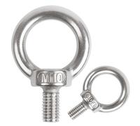 huruirui 2pcs Bullone ad Occhiello M10 Occhielli a Vite in Acciaio Inossidabile 304 Golfare a Gambo Vite con Anello per Sollevamento Fissaggio e L'attaccatura