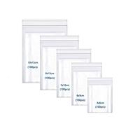 huruirui 500PCS Sacchetti in Plastica Trasparente Risigillabili, Buste Trasparenti Con Chiusura,5 Diverse Dimensioni del Modello Sacchetti Adatto per Confezionare Biscotti Alle Noci 160mµ