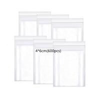 huruirui 600pcs/4X6cm Sacchetto di Plastica Trasparente,Sacchetti in Plastica Trasparente Risigillabili, Buste Trasparenti Con Chiusura,Sacchetti Cerniera