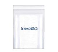 huruirui 7x10cm-200pcs Sacchetti in Plastica Trasparente Risigillabili, Buste Trasparenti Con Chiusura,Sacchetti Adatto per Chiusura lampo Sono Adatti per Confezionare Frutta Secca Altri