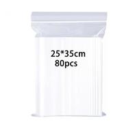 huruirui Bustine Trasparenti Richiudibili Grande 25x35cm 80pcs Sacchetti Trasparenti Buste Plastica Richiudibili Borsa con Chiusura a Cerniera Sacchetti Ermetica Applicano Deposito di Abbigliamento