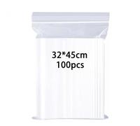 huruirui Bustine Trasparenti Richiudibili Grande 32x45cm 100pcs Sacchetti Trasparenti Buste Plastica Richiudibili Borsa con Chiusura a Cerniera Sacchetti Ermetica Applicano Deposito di Abbigliamento