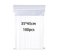 huruirui Bustine Trasparenti Richiudibili Grande 35x45cm 100pcs Sacchetti Trasparenti Buste Plastica Richiudibili Borsa con Chiusura a Cerniera Sacchetti Ermetica Applicano Deposito di Abbigliamento