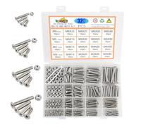 huruirui Dado e Bulloni Set M3 M4 M5 M6 304 Acciaio Inox Hex Bullone a Testa Trasversale Viti e Dadi Kit Hex Macchina Inox Viti Con Scatola di Stoccaggio 320PCS