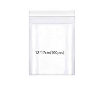 huruirui Sacchetto di Plastica Trasparente,12X17cm/100pcs Sacchetti in Plastica Trasparente Risigillabili, Buste Trasparenti Con Chiusura,Sacchetti Cerniera