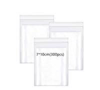 huruirui Sacchetto di Plastica Trasparente,300pcs/7X10cm Sacchetti in Plastica Trasparente Risigillabili, Buste Trasparenti Con Chiusura,Sacchetti Cerniera