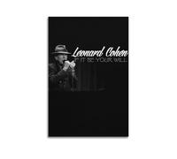 HURYEORHYH Leonard Cohen (1) Poster con stampa artistica da parete vintage, stampa artistica su tela, decorazione estetica per soggiorno, camera da letto, 50 x 75 cm, senza cornice, stile