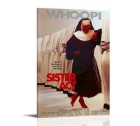 HURYEORHYH Poster con stampa artistica da parete con scritta "Sister Act", poster vintage decorativo su tela per soggiorno, camera da letto, 40 x 60 cm, con cornice