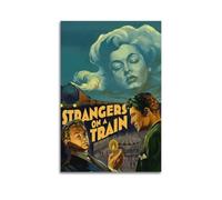 HURYEORHYH Poster con stampa artistica da parete con scritta "Strangers on a Train", stampa artistica su tela, decorazione artistica da parete per soggiorno, camera da letto, 50 x 75 cm, senza cornice