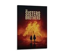 HURYEORHYH Poster con stampa artistica da parete con scritta "The Sisters Brothers", stampa artistica su tela, stile vintage, per soggiorno, camera da letto, 20 x 30 cm, con cornice