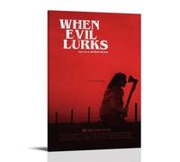HURYEORHYH Poster con stampa artistica da parete in stile vintage, motivo: When Evil Lurks, stampa artistica su tela, per soggiorno, camera da letto, 30 x 45 cm, con cornice
