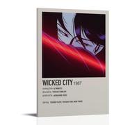 HURYEORHYH Wicked City - Poster con stampa artistica da parete vintage, stampa artistica su tela, per soggiorno, camera da letto, 30 x 45 cm, con cornice